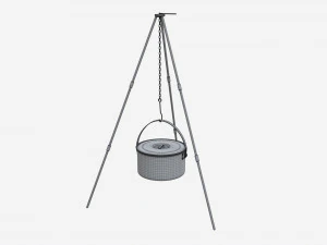 Cooking Tripod with Pot 3D Model