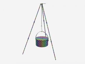Cooking Tripod with Pot Model 3D