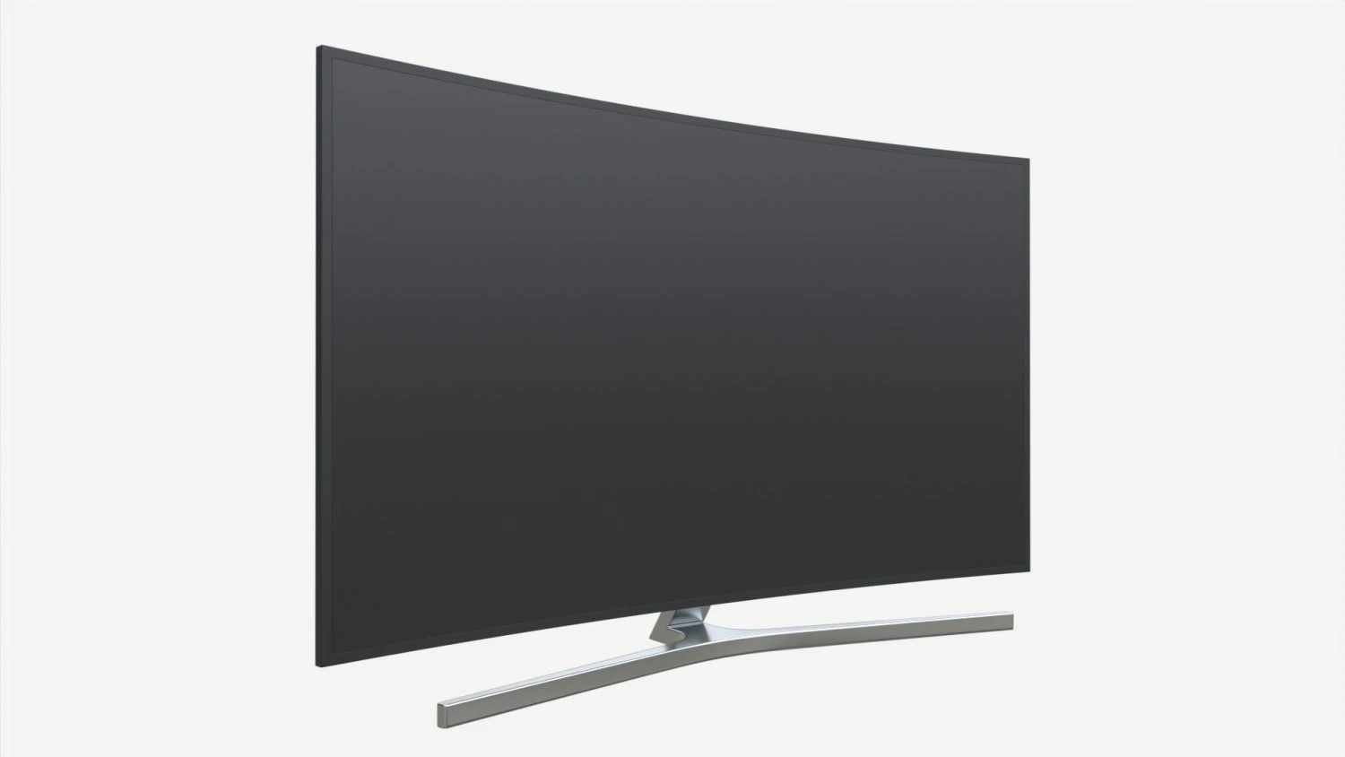 Curved Smart TV 48 inch 3D Model .c4d .max .obj .3ds .fbx .stl .blend