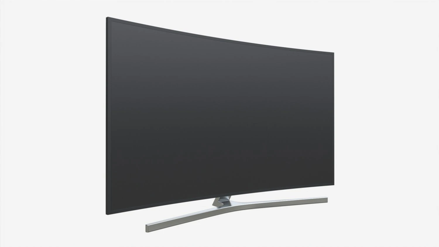 Curved Smart TV 55 inch 3D Model .c4d .max .obj .3ds .fbx .stl .blend 