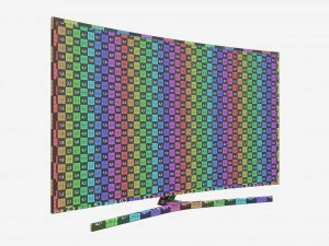 Curved Smart TV 55 inch 3D Model