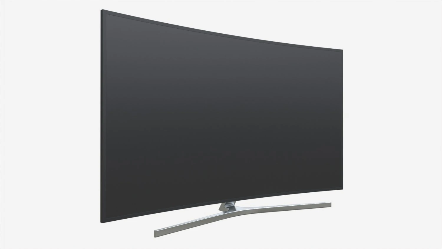 Curved Smart TV 65 inch 3D Model .c4d .max .obj .3ds .fbx .stl .blend 