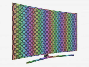 Curved Smart TV 65 inch 3D Model