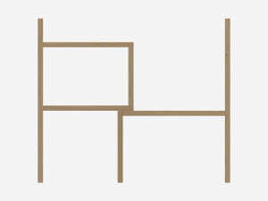 Desktop Organizer Storage Rack Model 3D