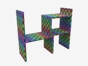 Desktop Organizer Storage Rack Model 3D