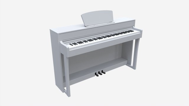 Digital piano musical instruments 07 3D Model .c4d .max .obj .3ds .fbx .lwo .lw .lws