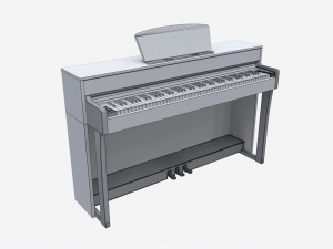 Digital piano musical instruments 07 3D Model