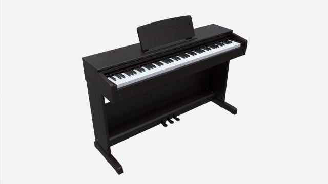 Digital piano musical instruments 08 3D Model .c4d .max .obj .3ds .fbx .lwo .lw .lws