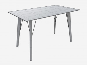 Dining table Helena rectangle Model 3D