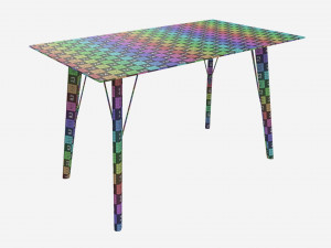 Dining table Helena rectangle Model 3D