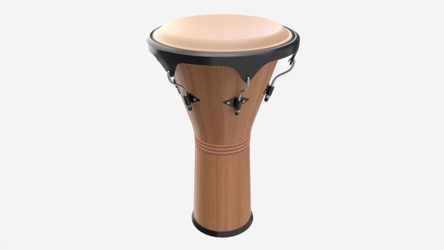 Djembe drum african musical instruments 3D Model .c4d .max .obj .3ds .fbx .lwo .lw .lws