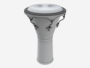 Djembe drum african musical instruments 3D Model