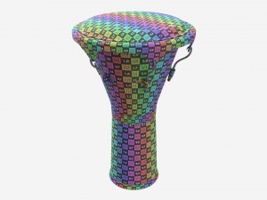 Djembe drum african musical instruments 3D Model