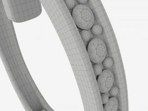 Earrings Diamond Gold Jewelry 01 3D Model
