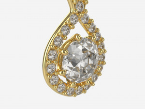 Earrings Diamond Gold Jewelry 02 Modèle 3D