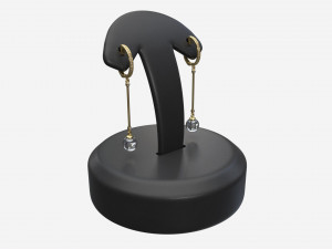 Earrings Leather Display Holder Stand 01 3D 模型
