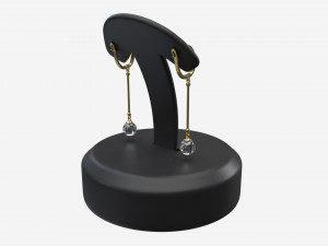 Earrings Leather Display Holder Stand 01 3D-Modell
