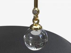 Earrings Leather Display Holder Stand 01 3D Model