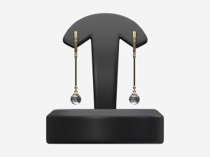 Earrings Leather Display Holder Stand 01 3D-Modell