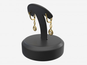 Earrings Leather Display Holder Stand 02 3D Модель