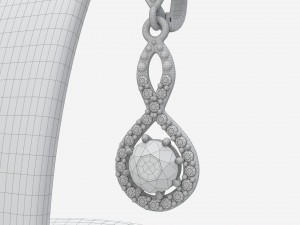 Earrings Leather Display Holder Stand 02 3D Модель