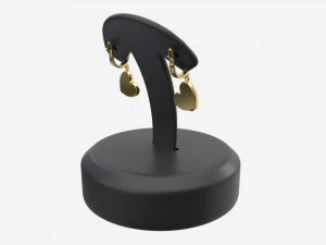 Earrings Leather Display Holder Stand 03 3D Model