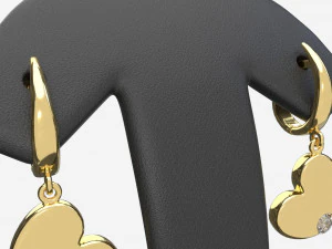 Earrings Leather Display Holder Stand 03 3D Model