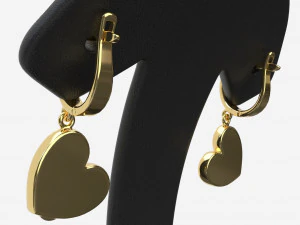 Earrings Leather Display Holder Stand 03 3D Model