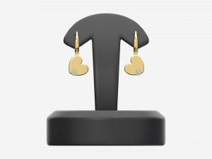 Earrings Leather Display Holder Stand 03 3D 모델
