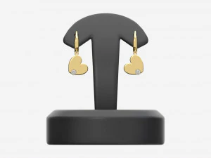 Earrings Leather Display Holder Stand 03 3D Model