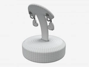 Earrings Leather Display Holder Stand 03 3D Model