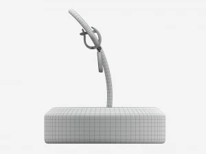 Earrings Leather Display Holder Stand 03 3D Model