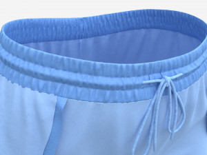 Fitness shorts for women blue 3D Модель