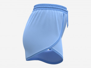 Fitness shorts for women blue 3D Модель