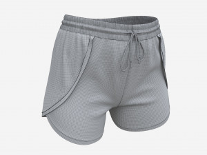 Fitness shorts for women blue 3D Модель