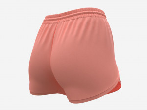 Fitness shorts for women pink 3D 模型