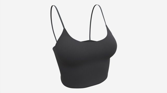 Fitness top for women black Model 3D .c4d .max .obj .3ds .fbx .stl .blend