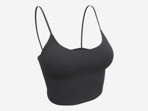 Fitness top for women black 3D Model