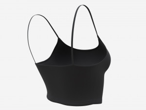 Fitness top for women black Model 3D