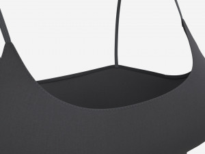 Fitness top for women black Model 3D
