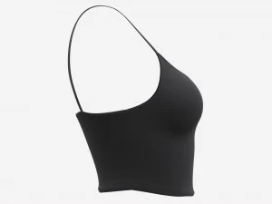Fitness top for women black 3D Model