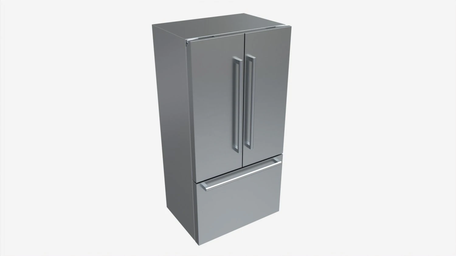Fridge-freezer Bosch KFF96PIEP 3D Model .c4d .max .obj .3ds .fbx .stl .blend 