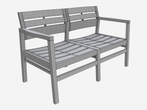 Garden bench Surabaya 3D Model