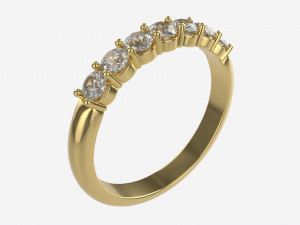 Gold Diamond Ring Jewelry 01 3D मॉडल