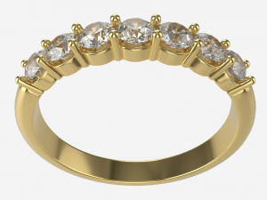 Gold Diamond Ring Jewelry 01 3D Модель