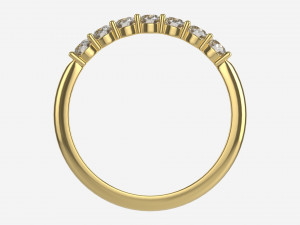 Gold Diamond Ring Jewelry 01 3D Модель
