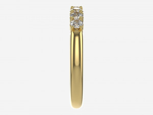 Gold Diamond Ring Jewelry 01 3D Модель