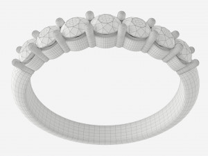 Gold Diamond Ring Jewelry 01 3D Модель