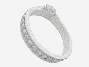 Gold Diamond Ring Jewelry 02 3D Model