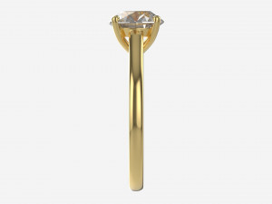 Gold Diamond Ring Jewelry 03 3D Модель